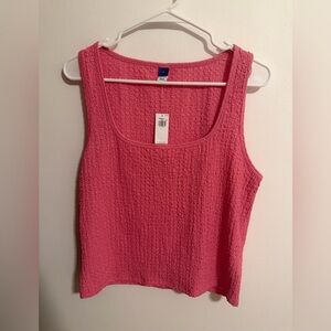 Old Navy Textured Pink Tank Top
